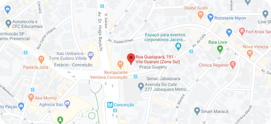 Mapa com localização do estabelecimento